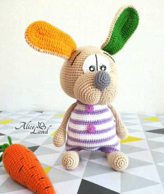 Toy Gardener Rabbit Free Pattern 5