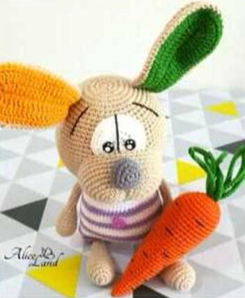 Toy Gardener Rabbit Free Pattern 6