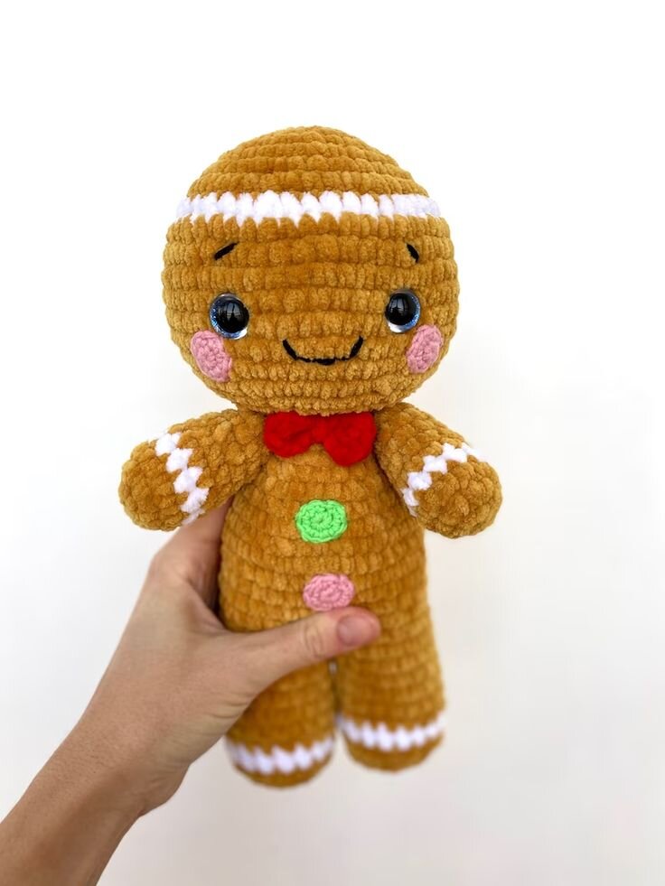 Toy Gingerbread man Amigurumi Free Pattern 2