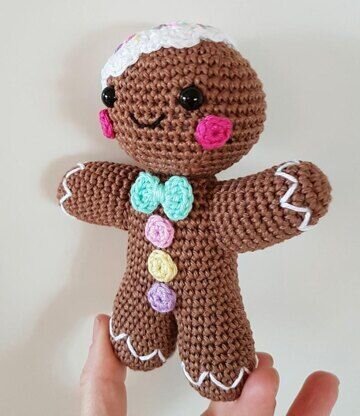 Toy Gingerbread man Amigurumi Free Pattern 3