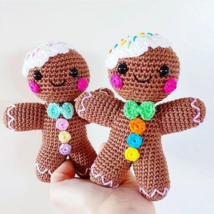 Toy Gingerbread man Amigurumi Free Pattern 7