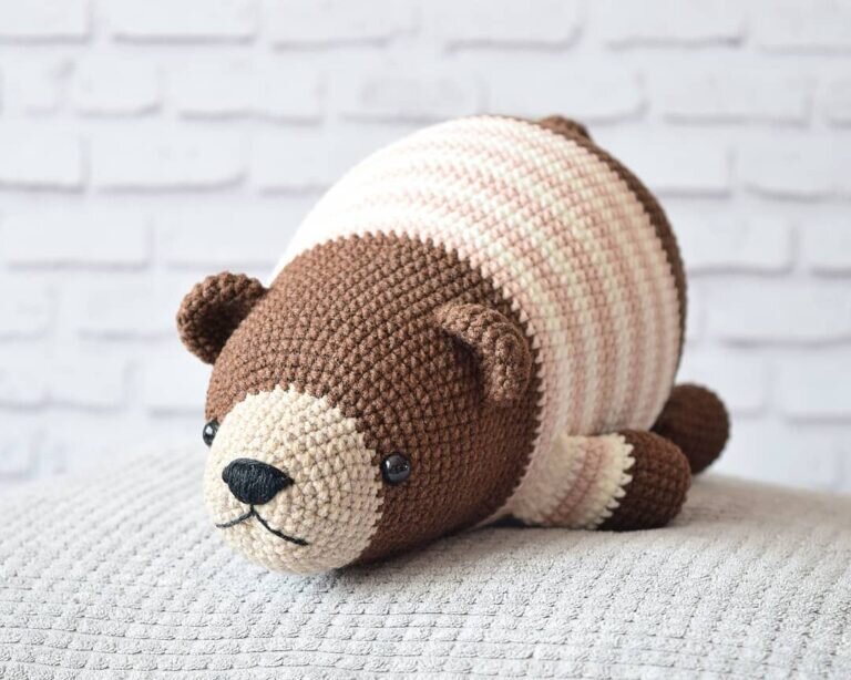 Toy Lying Bear Amigurumi Free Pattern 2