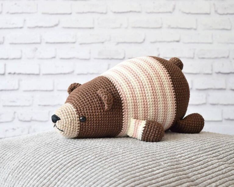 Toy Lying Bear Amigurumi Free Pattern 5