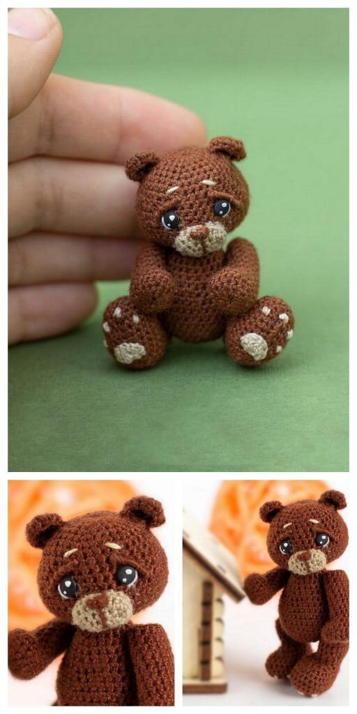 Toy Micro Bear Crochet Pattern 1