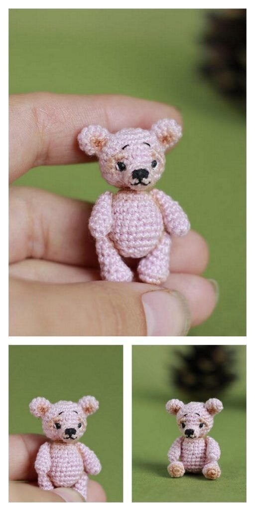 Toy Micro Bear Crochet Pattern 2