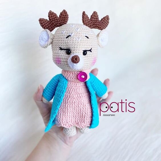 Toy Mini Deer Amigurumi Free Pattern 9