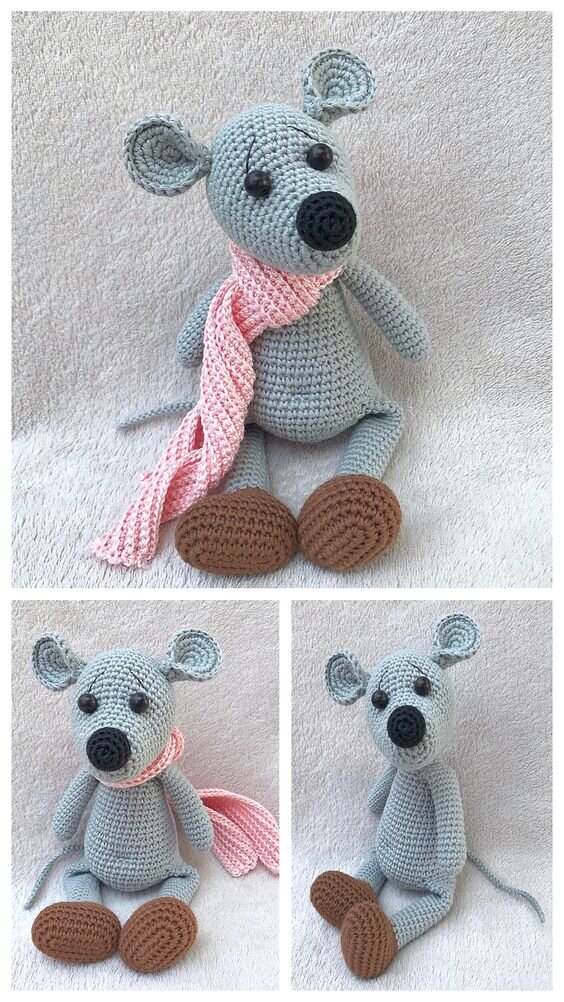 Toy Mouse Amigurumi Free Pattern 6