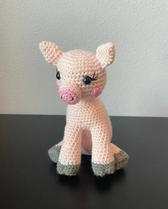 Toy Piglet Amigurumi Free Pattern 5