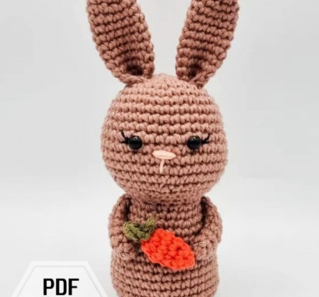 Toy Rose the Bunny Amigurumi Free Pattern