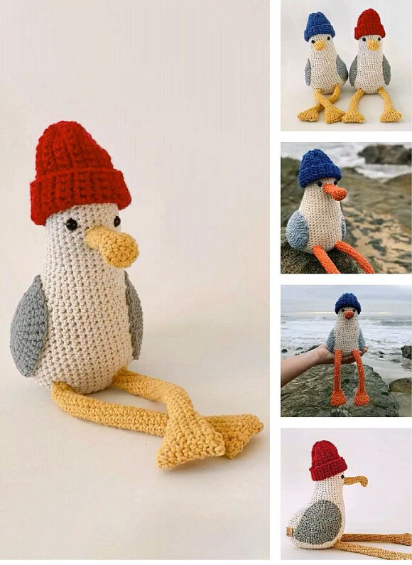 Toy Seagull Amigurumi Free Pattern 1