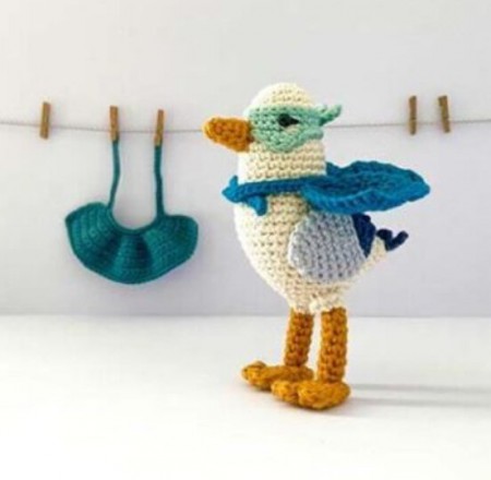 Toy Seagull Amigurumi Free Pattern