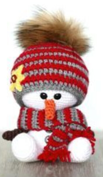 Toy Snowman Amigurumi Free Pattern 7