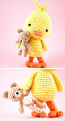 Toy Yellow Duck Amigurumi Free Pattern 3