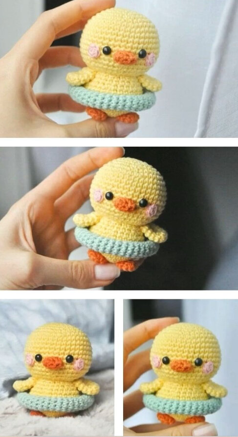 Toy Yellow Duck Amigurumi Free Pattern 5